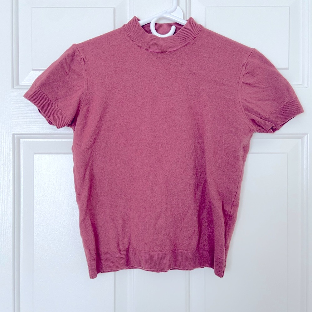 Zara Mauve Short Sleeve Sweater